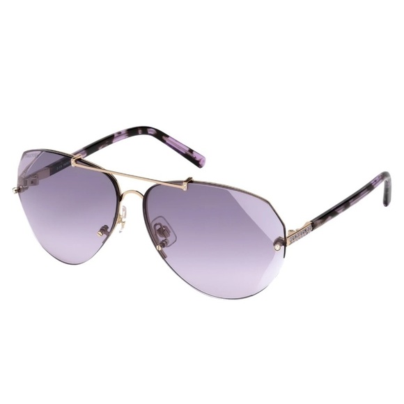 SWAROVSKI Sunglasses SW134 Purple with Crystal Facets at Temples - $224. main image 16